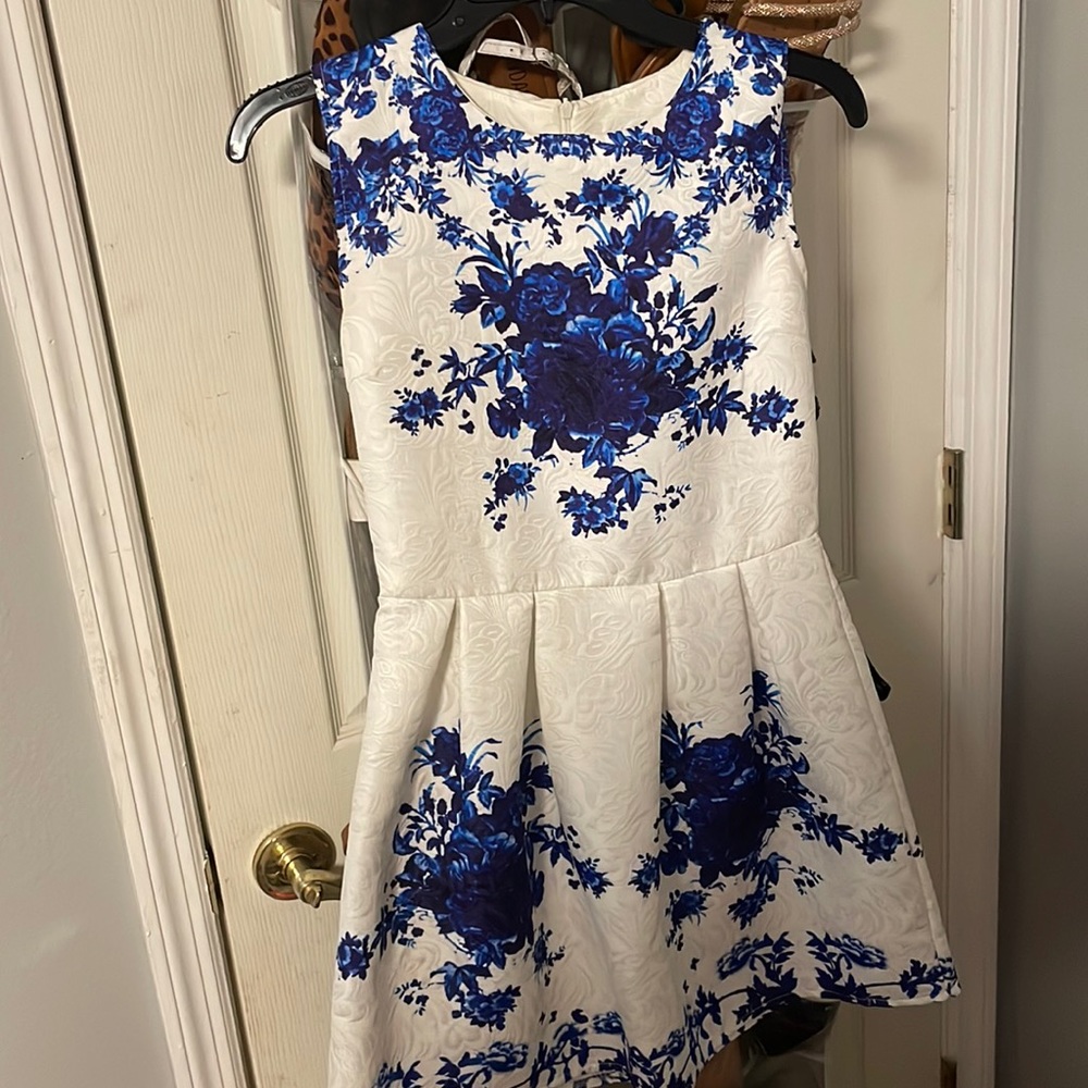 Blue and white dress!